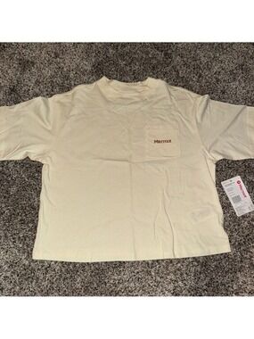 Marmot Cream Cropped Tee NWT